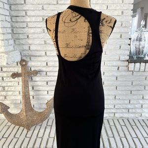 NWT Helmut Lang Asymmetrical Open Back Little Black Dress Sz M